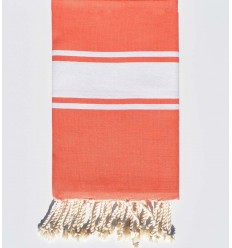 toalla de playa plana coral oscuro