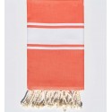 beach towel flat dark coral