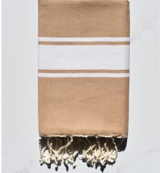 beach towel flat   dark beige