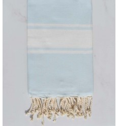 fouta plate bleu clair