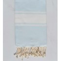 fouta plate bleu clair