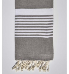 Fouta arthur taupe - FOUTA TUNISIA