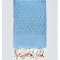 plain honeycomb argentinian blue beach towel