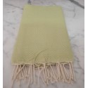 fouta nid d'abeille unie vert clair- FOUTA TUNISIA