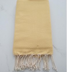 Fouta nid d'abeille unie...