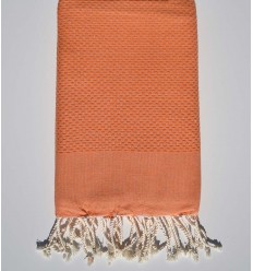 Fouta unie couleur orange