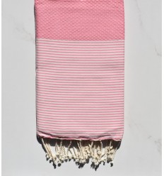 Beach towel honeycomb pink...