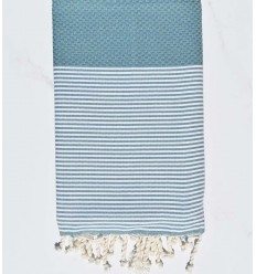 Beach towel honeycomb teal