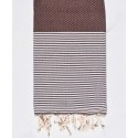 Fouta nid d'abeille acajou foncé - FOUTA TUNISIA