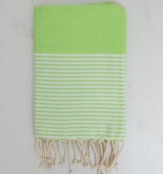 Beach towel honeycomb lime...