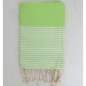 fouta nid d'abeille vert anis