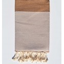 fouta nid d'abeille bistre