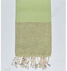 Fouta Lurex plate vert clair