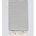 platt strandhandduk fjäril blygrå