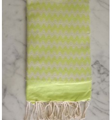 Fouta zigzag vert anis