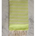 Fouta zigzag vert anis