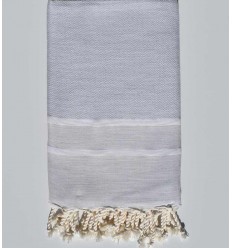 Fouta chevron gris clair