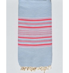 Jeté couple bleu clair 2m/2m