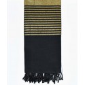 Jeté noir au fil lurex doré 2m/3m