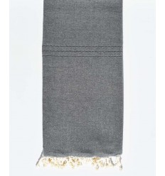 Jeté gris ardoise