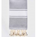 Fouta plate gris poussière