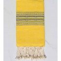 Fouta thalasso couleur jaune avec motifs
