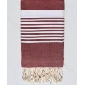 Jeté couple rouge bordeaux 1.90m*2m