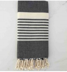 Fouta arthur bleu noir