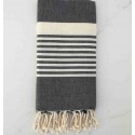 Fouta arthur bleu noir