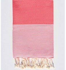 Fouta nid d'abeille couleur...