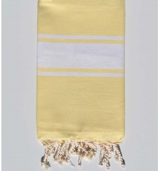 fouta plate jaune clair