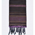 Fouta arabesque marron foncé et noir
