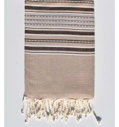 Fouta arabesque couleur beige