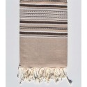 Fouta arabesque couleur beige