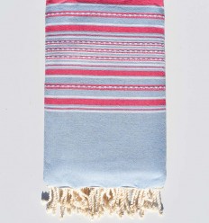 Jeté arabesque bleu clair et rose