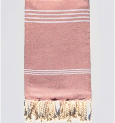 Fouta Mykonos couleur vieux rose