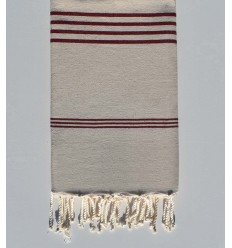 Fouta Mykonos écru avec des...