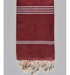 Fouta Mykonos rouge bordeaux