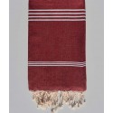 Fouta Mykonos rouge bordeaux