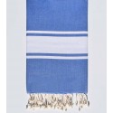 fouta plate bleu medium