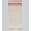 Jeté blanc crème, rose avec lurex