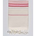 Jeté blanc cassé rose et rose clair avec lurex
