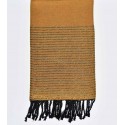 Jeté jaune moutarde avec lurex