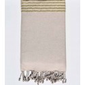 Jeté gris clair avec lurex doré