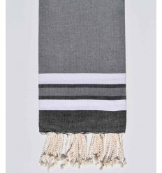 Fouta 3 couleurs gris,...