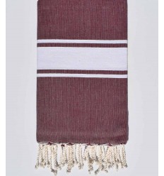 Fouta plate couleur prune violine