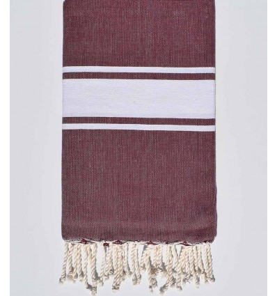 Fouta plate couleur prune