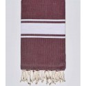 Fouta plate couleur prune