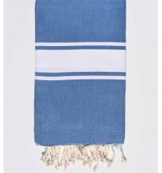 beach towel flat blue...