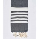 Fouta arthur bleu ardoise
